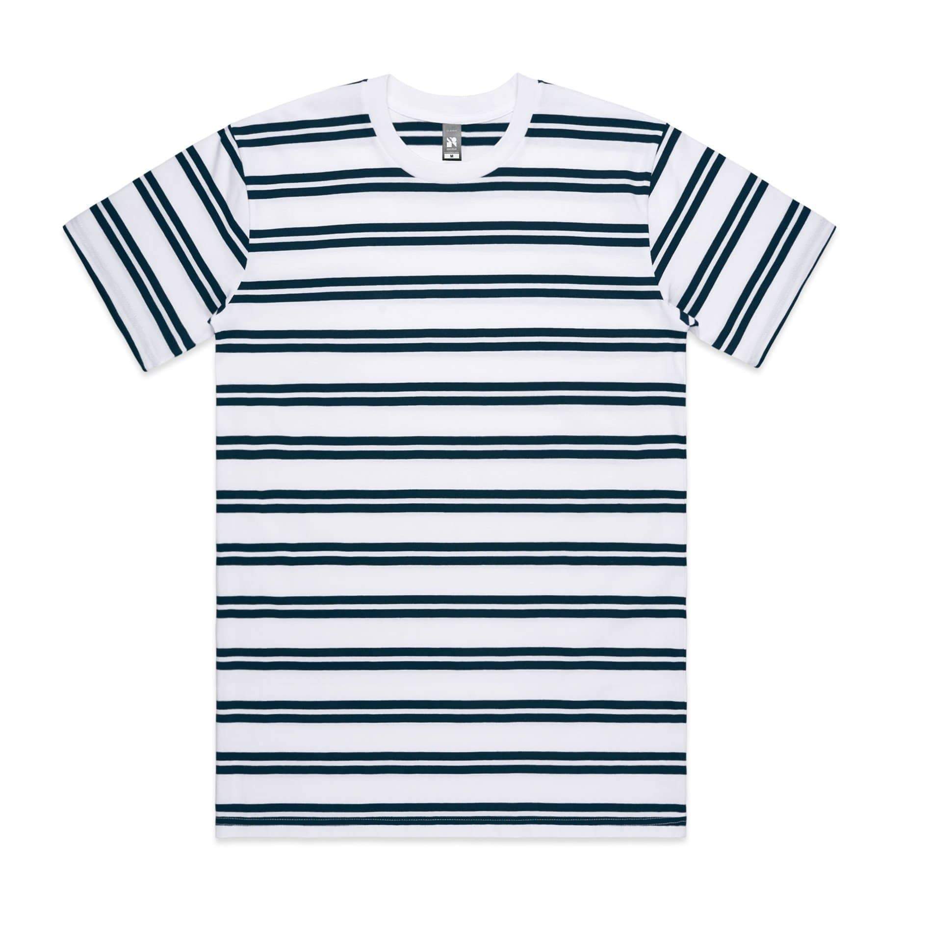 As Colour Casual Wear WHITE/NAVY / XSM As Colour Men's classic stripe tee 5044